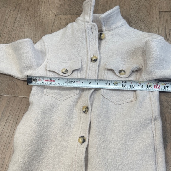 Aritzia Wilfred Free The Ganna Wool Button Up Shirt Jacket Size 2XS Cream - Picture 7 of 11